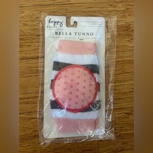 NWT Bella Tunno Pink & White Striped Baby Knee Pads- One Size